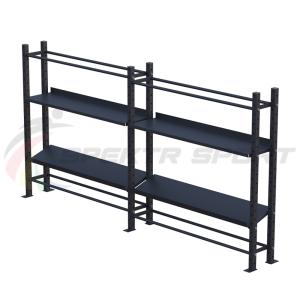 Купить Модульный стеллаж для гантелей, гирь и медболов 3780х430х1950 (2 секции) в Жирновске 